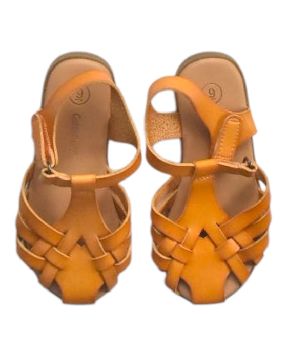 A Orange Sandals from Cat & Jack in size 3T for girl. (Back View)