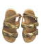 A Gold Sandals from Retykle in size 3T for girl. (Back View)