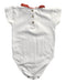 A White Short Sleeve Bodysuits from Chateau de Sable in size 6-12M for girl. (Back View)