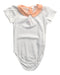 A White Short Sleeve Bodysuits from Chateau de Sable in size 6-12M for girl. (Front View)