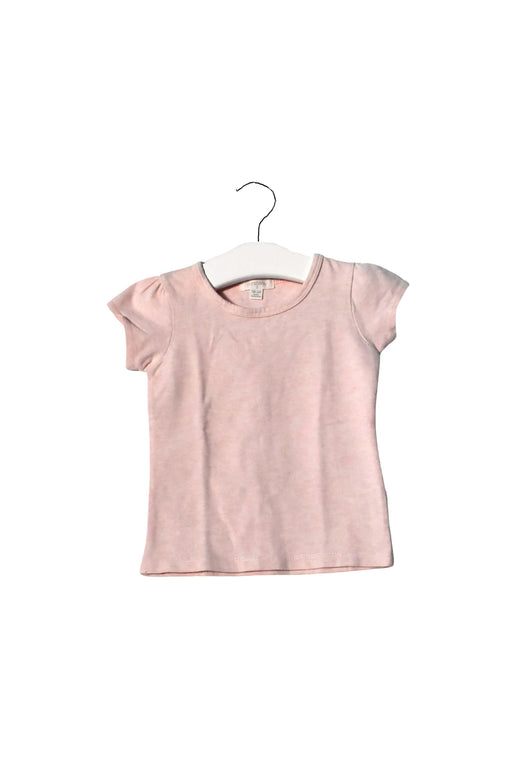 A Pink Short Sleeve Tops from Purebaby in size 18-24M for girl. (Front View)
