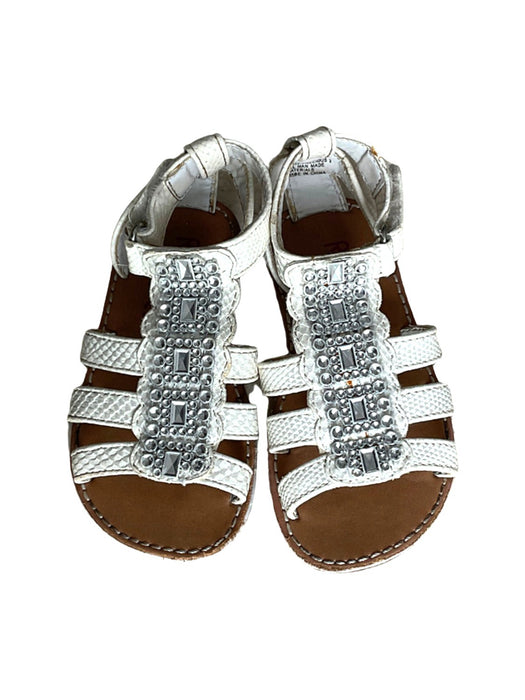 A White Sandals from Rachel Shoes in size 12-18M for girl. (Front View)