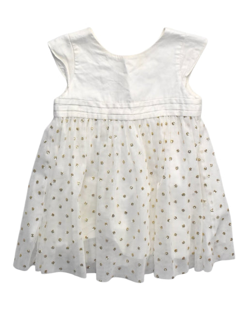 A White Sleeveless Dresses from Petit Bateau in size 18-24M for girl. (Front View)