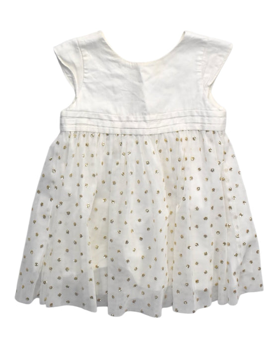 A White Sleeveless Dresses from Petit Bateau in size 18-24M for girl. (Front View)