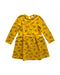 A Yellow Long Sleeve Dresses from Monoprix in size 8Y for girl. (Front View)