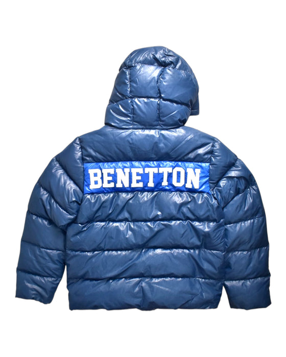 A Blue Puffer/Quilted Coats & Outerwear from United Colors Of Benetton in size 11Y for boy. (Back View)