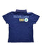 A Navy Short Sleeve Polos from Guess Jeans in size 7Y for boy. (Back View)