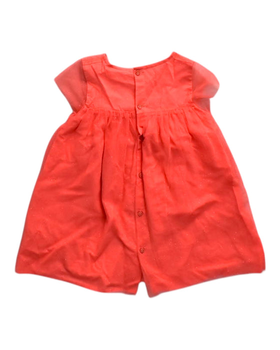 A Red Short Sleeve Dresses from Chateau de Sable in size 18-24M for girl. (Back View)