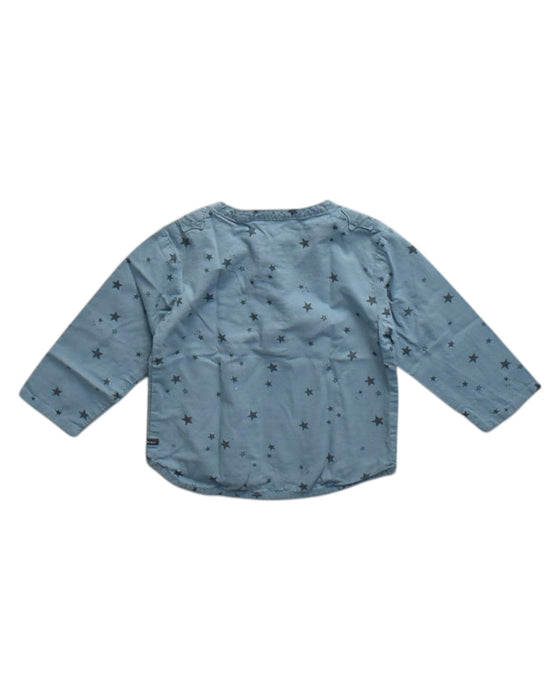 A Blue Long Sleeve Shirts from Minkmui in size 3T for neutral. (Back View)