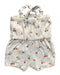 A White Sleeveless Rompers from Bout'Chou in size 18-24M for girl. (Back View)