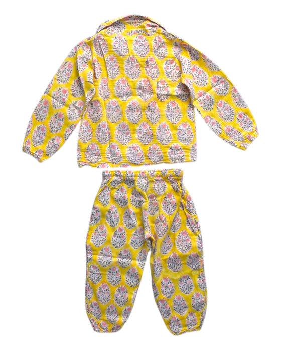 A Multicolour Pyjama Sets from Bisous Baba in size 12-18M for neutral. (Back View)