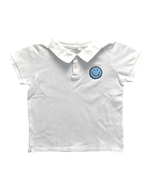 A White Short Sleeve Polos from Seed in size 6T for neutral. (Front View)