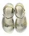 A White Sandals from Sun-San in size 6T for girl. (Back View)