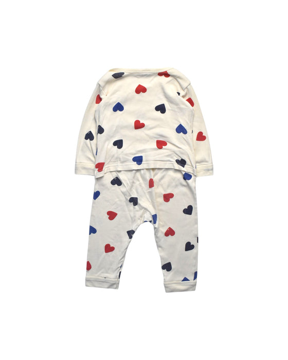 A Multicolour Long Sleeve Rompers from Petit Bateau in size 18-24M for girl. (Back View)