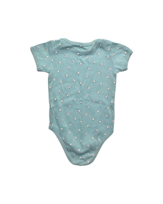 A Teal Short Sleeve Bodysuits from Bout'Chou in size 18-24M for girl. (Back View)