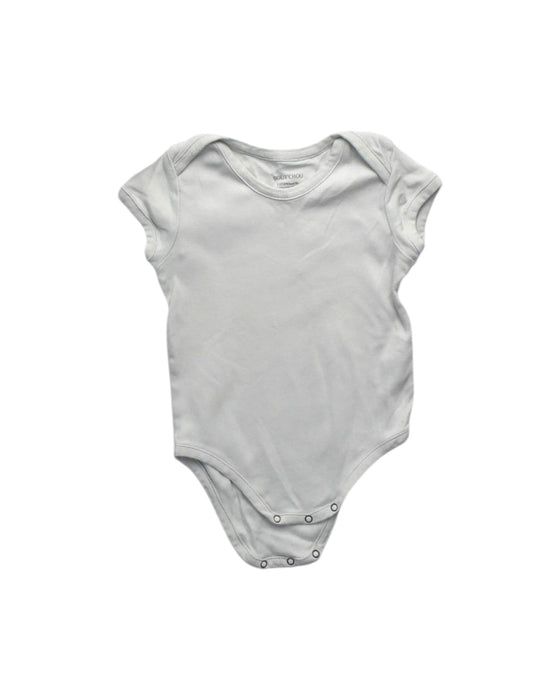 A White Short Sleeve Bodysuits from Bout'Chou in size 2T for girl. (Front View)