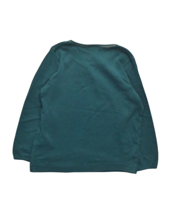 A Green Crewneck Sweatshirts from Petit Bateau in size 4T for girl. (Back View)