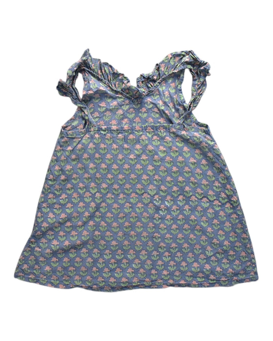 A Blue Sleeveless Dresses from Cookie & Bert in size 8Y for girl. (Front View)