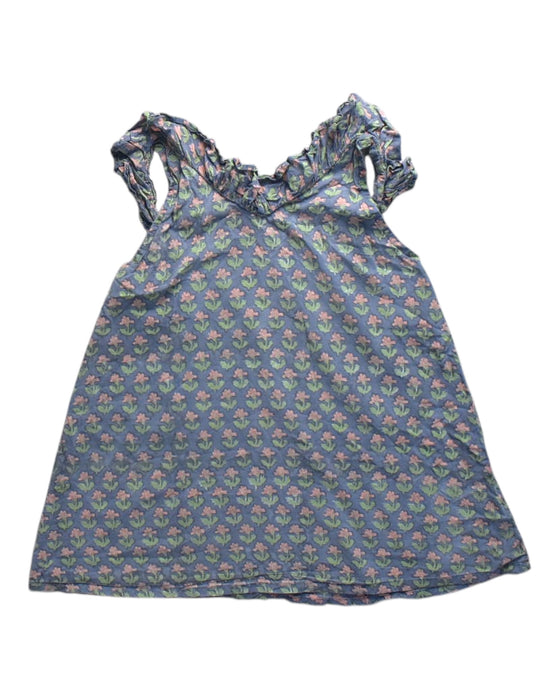 A Blue Sleeveless Dresses from Cookie & Bert in size 8Y for girl. (Back View)