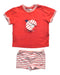 A Red Shorts Sets from Tutto Piccolo in size 12-18M for boy. (Front View)