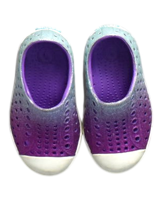 A Multicolour Slip Ons from Native Shoes in size 18-24M for neutral. (Back View)