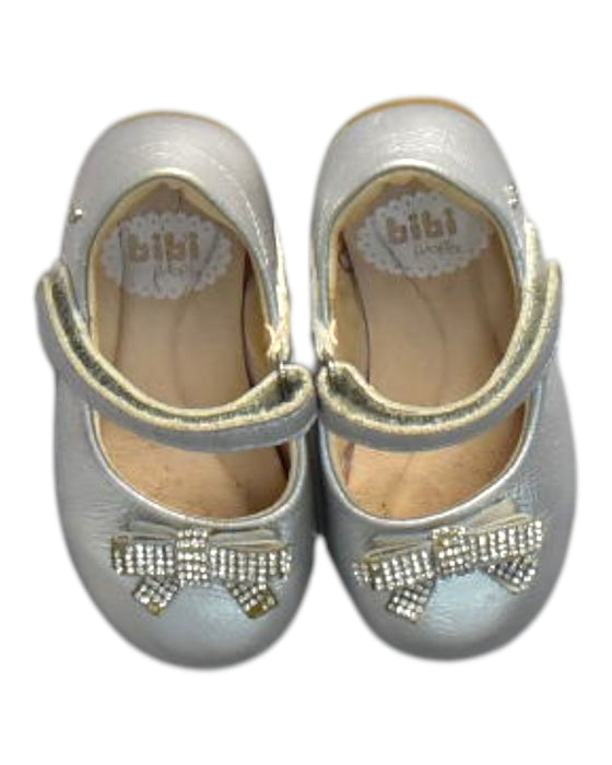 A Silver Dress Shoes from Bibi in size 18-24M for girl. (Back View)