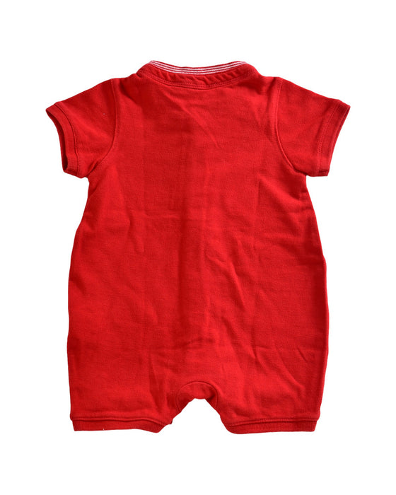 A Red Short Sleeve Rompers from Chateau de Sable in size 3-6M for boy. (Back View)