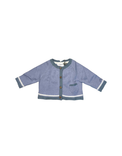 A Blue Cardigans from Château de Sable in size 0-3M for neutral. (Front View)