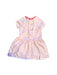 A Peach Short Sleeve Dresses from Petit Bateau in size 12-18M for girl. (Back View)