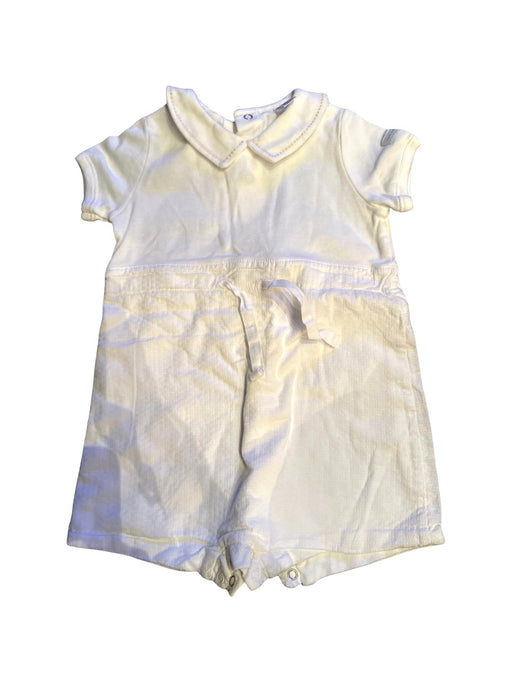 A Beige Short Sleeve Rompers from Petit Bateau in size 6-12M for neutral. (Front View)