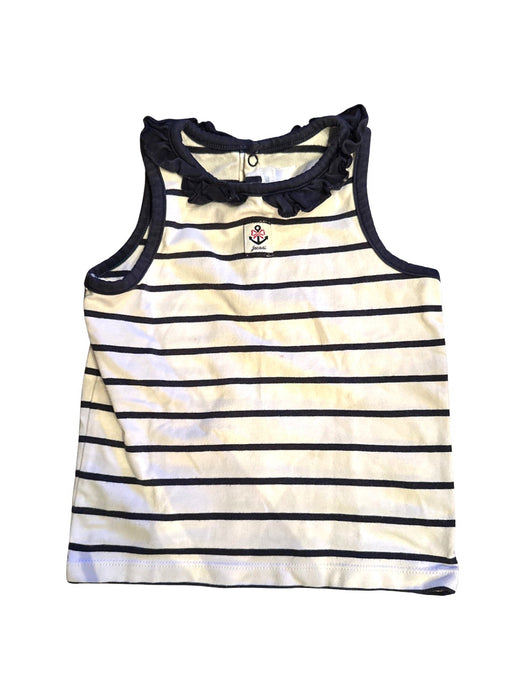 A White Sleeveless Shirts from Jacadi in size 2T for girl. (Front View)