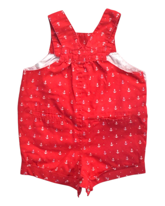 A Red Overall Shorts from dulces in size 3-6M for neutral. (Back View)