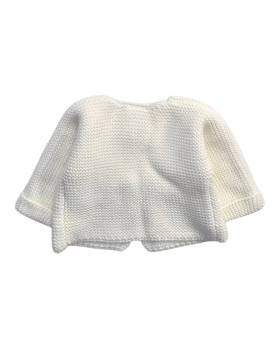 A White Cardigans from Petit Bateau in size 0-3M for girl. (Back View)