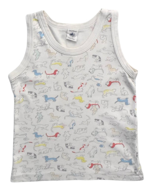 A Multicolour Sleeveless T Shirts from Petit Bateau in size 4T for boy. (Front View)