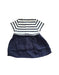 A Navy Short Sleeve Dresses from Petit Bateau in size 6-12M for girl. (Back View)