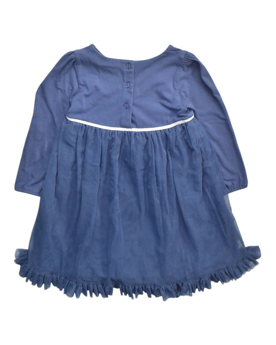 A Blue Long Sleeve Dresses from The Little White Company in size 12-18M for girl. (Back View)