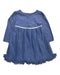 A Blue Long Sleeve Dresses from The Little White Company in size 12-18M for girl. (Back View)