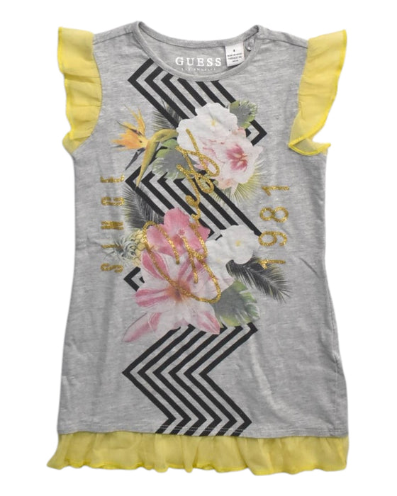 A Multicolour Sleeveless Dresses from Guess in size 4T for girl. (Front View)