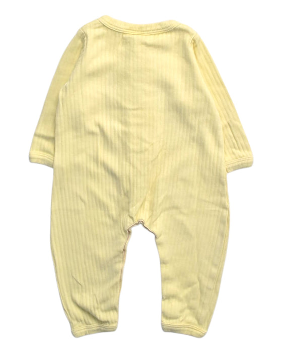 A Yellow Long Sleeve Rompers from Millk in size 12-18M for neutral. (Back View)
