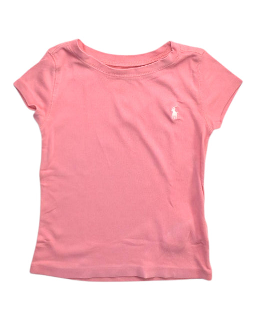 A Pink Short Sleeve T Shirts from Polo Ralph Lauren in size 4T for girl. (Front View)