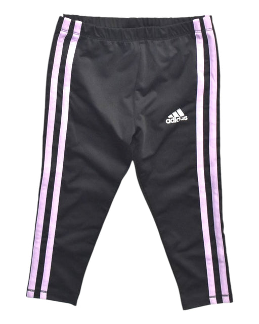A Black Active Pants from Adidas in size 4T for girl. (Front View)