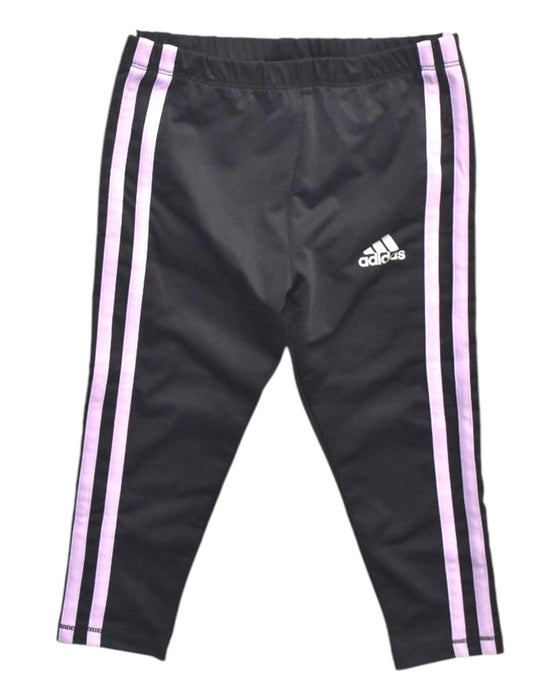 A Black Active Pants from Adidas in size 4T for girl. (Front View)