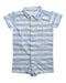 A Blue Short Sleeve Rompers from Hatley in size 6-12M for boy. (Front View)