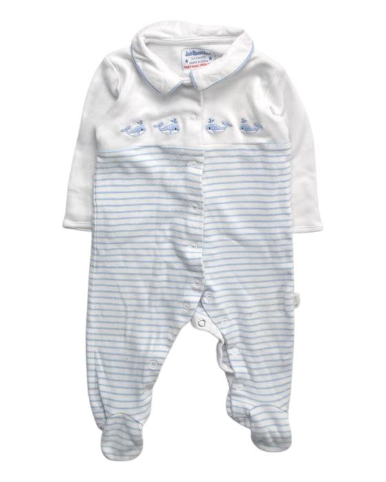 A White Onesies from Jojo Maman Bébé in size 3-6M for boy. (Front View)