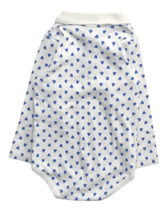 A White Long Sleeve Bodysuits from Petit Bateau in size 18-24M for boy. (Back View)