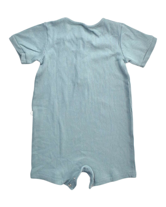 A Teal Short Sleeve Rompers from Mori in size 12-18M for boy. (Back View)