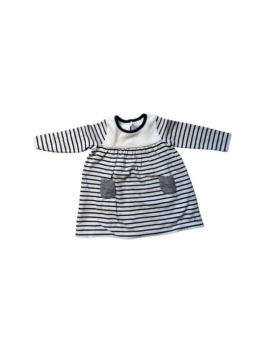 A White Long Sleeve Dresses from Petit Bateau in size 18-24M for girl. (Front View)