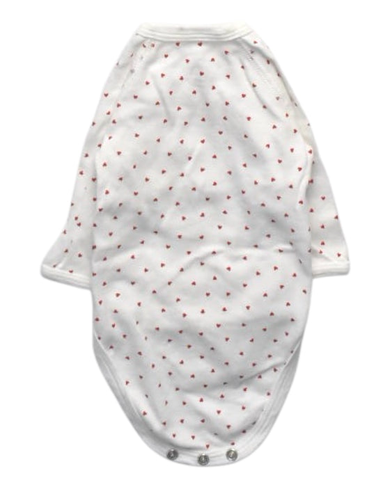 A White Long Sleeve Bodysuits from Petit Bateau in size 0-3M for girl. (Back View)