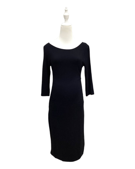 A Black Long Sleeve Dresses from Seraphine in size Maternity-S for maternity. (Back View)