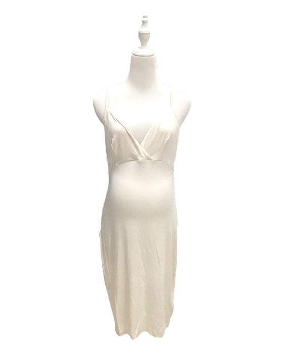A Ivory Sleeveless Dresses from Seraphine in size Maternity-M for maternity. (Back View)